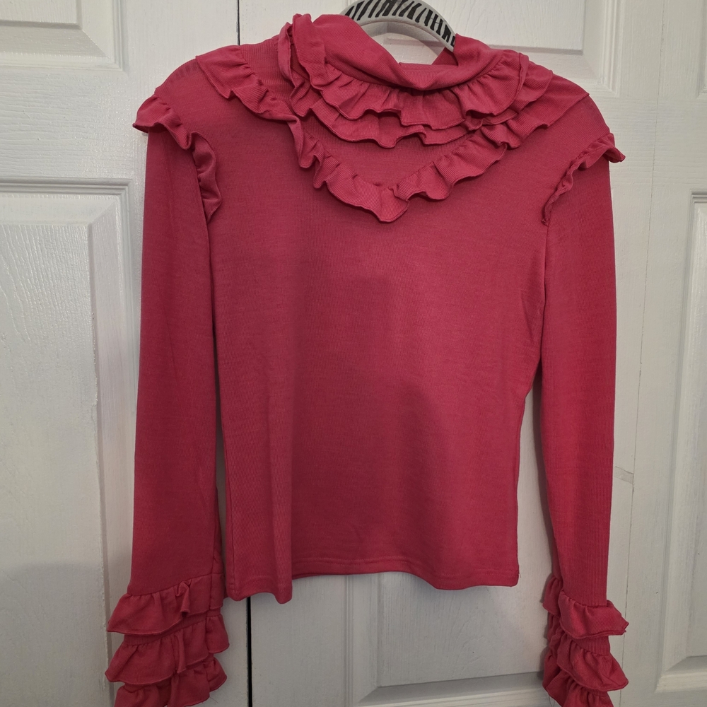 Pink Ruffled Two-Piece Set - Picture 2 of 3